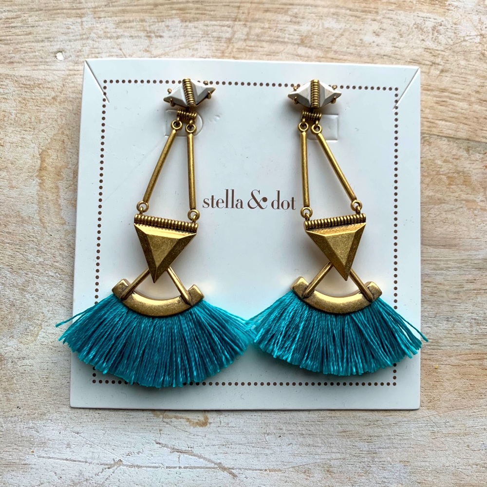 Stella & Dot Lotus Tassel Earrings